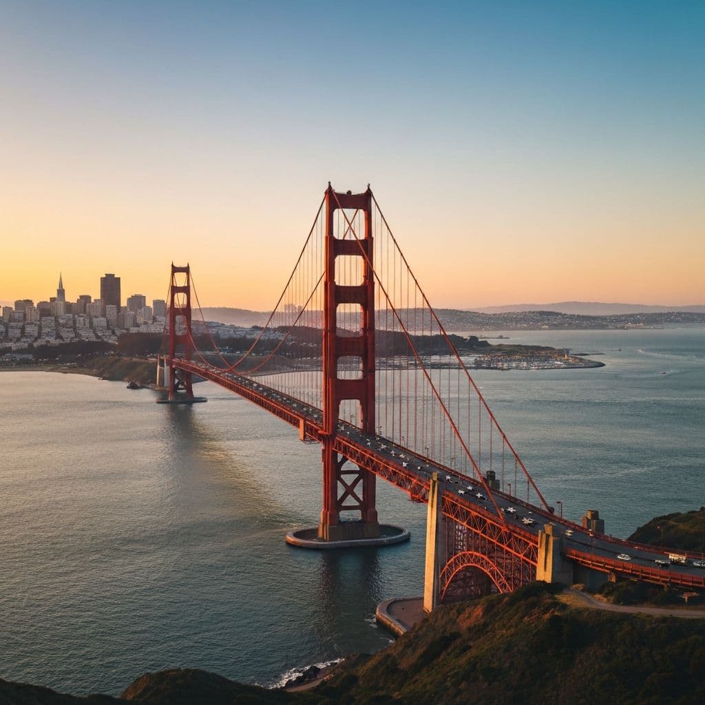 Golden Gate Bridge at sunset